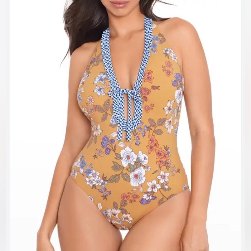 NWT Skinnydippers Miraclesuit Giselle Ine Piece Swimsuit Size Small